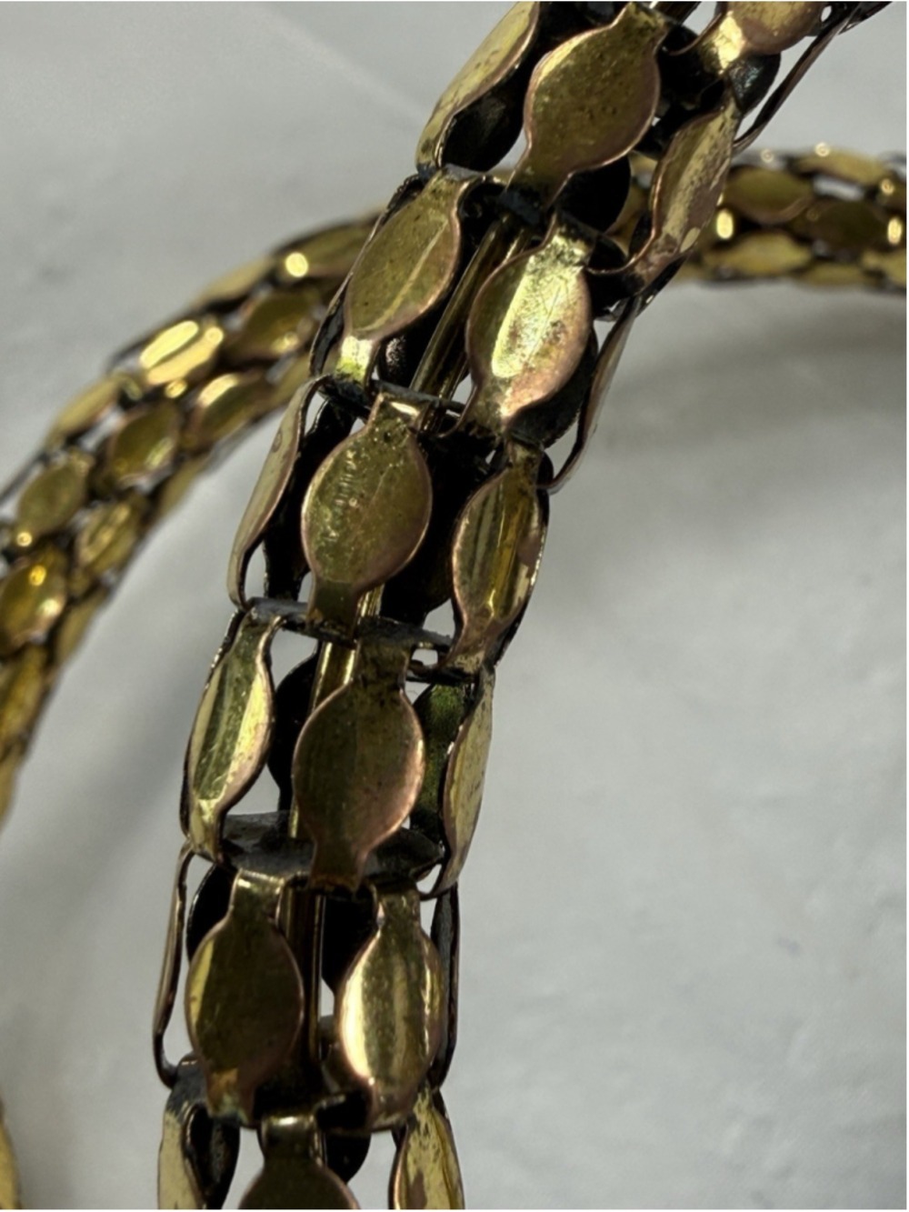 Whiting Davis gold mesh snakeskin wrap coil BRACELET CHOKER NECKLACE - Picture 3 of 8